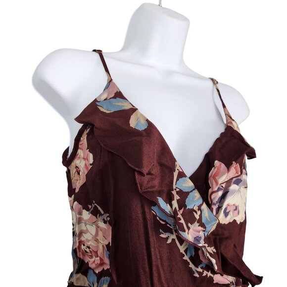 Show Me Your MuMu Jumpsuit SZ Small Cropped Floral Ruffle Jumpsuit - Picture 4 of 9